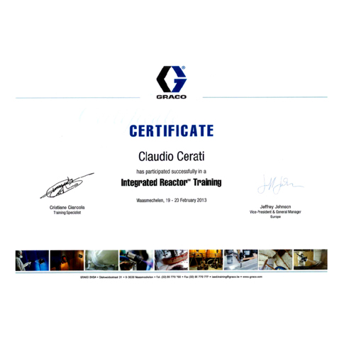 Certificato Training Graco